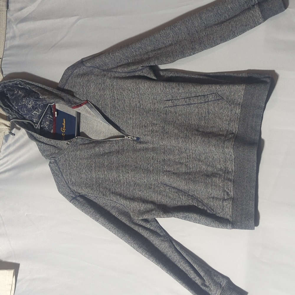 Robert Graham Size Large Hooded 1/2 Zip Hoodie